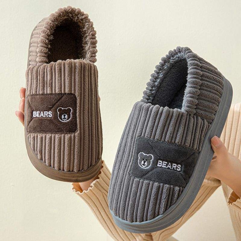 Férfi téli beltéri papucs, csúszásmentes vastag puha talppal, velúr felső; PVC talp; talp technológia: viszkóz; férfiaknak; 2024 tavasz