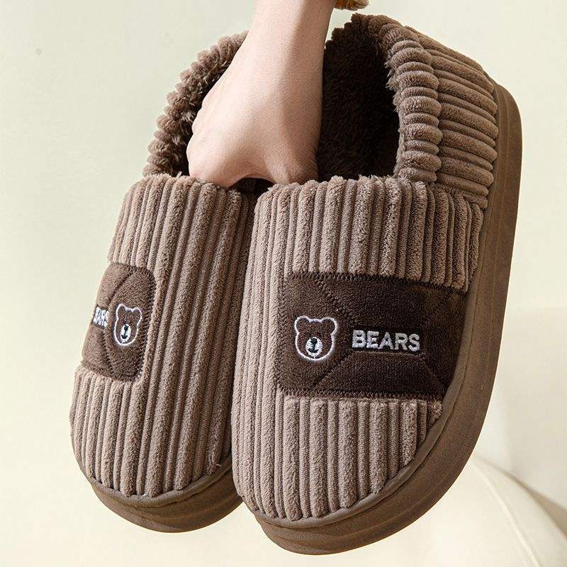 Férfi téli beltéri papucs, csúszásmentes vastag puha talppal, velúr felső; PVC talp; talp technológia: viszkóz; férfiaknak; 2024 tavasz