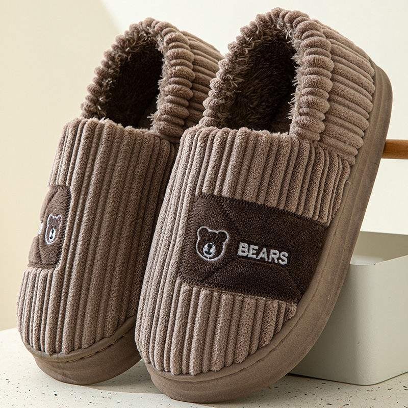 Férfi téli beltéri papucs, csúszásmentes vastag puha talppal, velúr felső; PVC talp; talp technológia: viszkóz; férfiaknak; 2024 tavasz