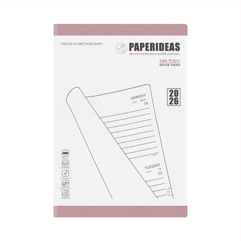 Bilježnica Paperideas, korica od umjetne kože, French fold veza, papir bez kiseline 100 g/m², 200–300 stranica