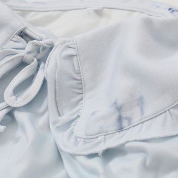 Ženski noćni odjevni u japanskom stilu od modala, okrugli izrez, dugi rukavi, noćna haljina srednje duljine