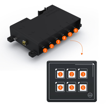 SP5106 6‑pozicijski panel prekidač s dodirnim filmom od 5 mm, 10-30V DC, za automobile, RV i jahte