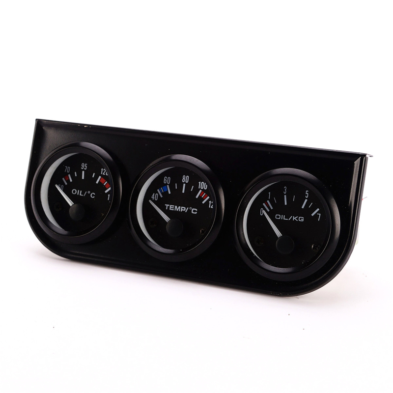 IZTOS B735 3-u-1 automobilski mjerni instrument iz nehrđajućeg čelika: temperatura ulja, temperatura vode, tlak ulja za 12V vozila