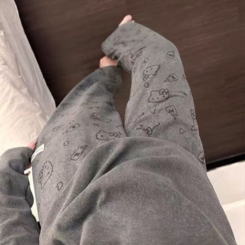 Derong baršun pijama set za žene - osnovni i etnički stil, dugi rukavi, antistatijski, proljeće kućna odjeća