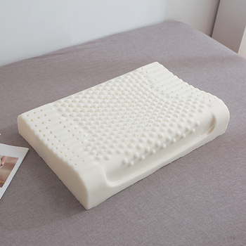 Правоъгълна плетена латексова възглавница с над 90% естествен латекс за поддържане на шийните прешлени и подобрен сън