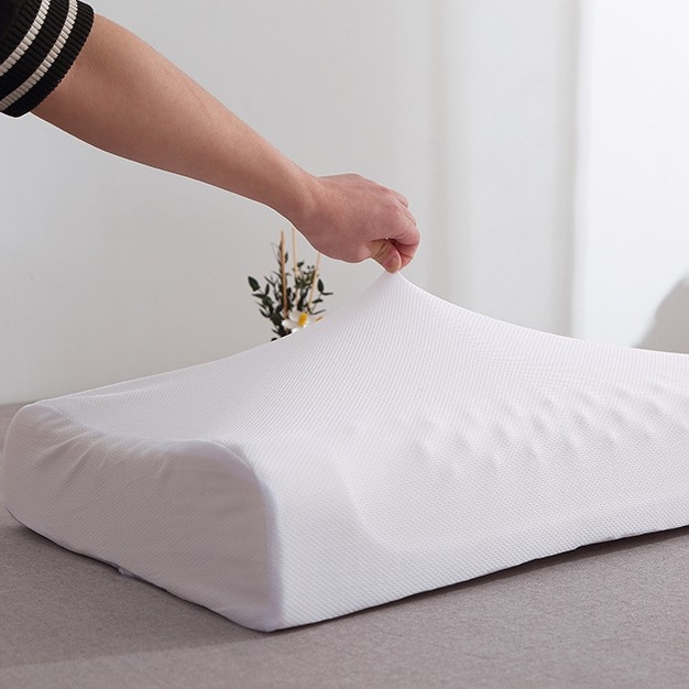 Правоъгълна плетена латексова възглавница с над 90% естествен латекс за поддържане на шийните прешлени и подобрен сън