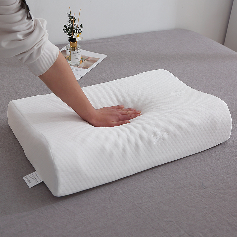 Правоъгълна плетена латексова възглавница с над 90% естествен латекс за поддържане на шийните прешлени и подобрен сън