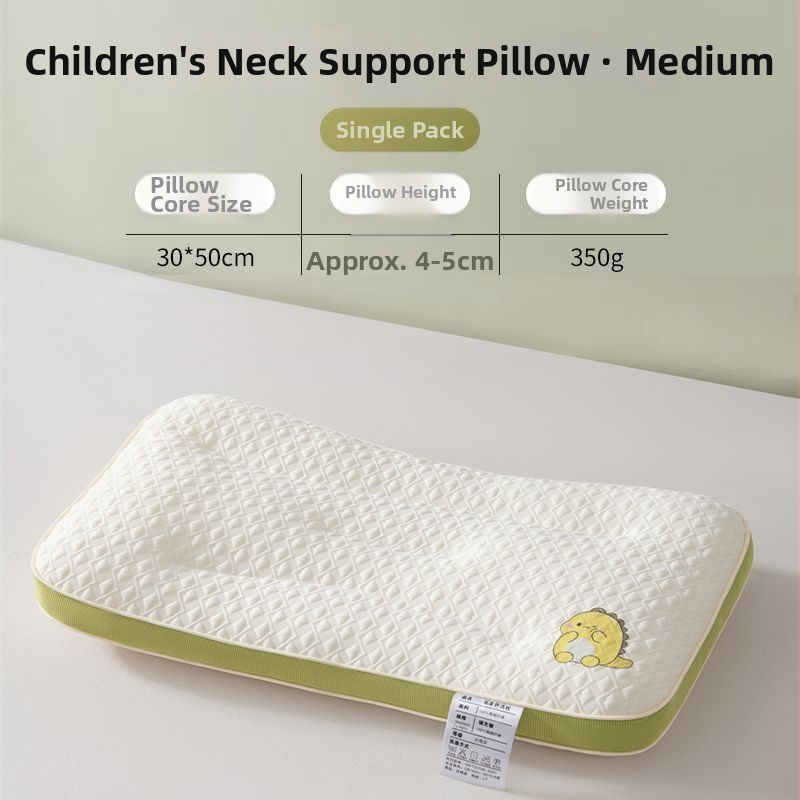 Μαξιλάρι ύπνου για παιδιά με στήριξη αυχένα, ορθογώνιο, γέμισμα πολυεστερική ίνα, κάλυμμα συνθετικού υφάσματος