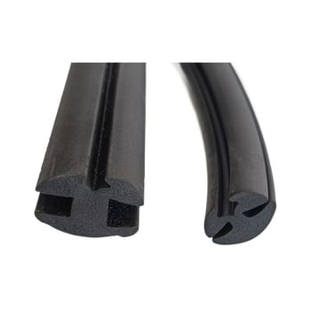 Gumi tömítőszalag ajtókhoz és ablakokhoz, ötoldalú keresztmetszet, időjárásálló tömítés, működési hőmérséklet 80°C, modell 25