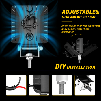 DXZ LED работна светлина за багер – 72W, 9-30V, LED 3030, живот 50 000 ч