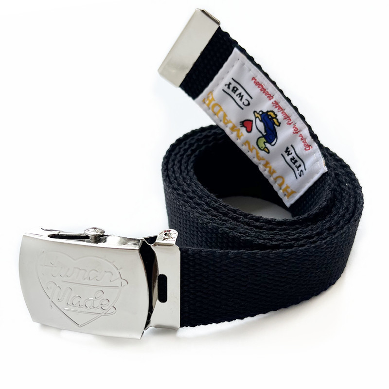 Platneni pojas s metalnom kopčom, motiv srce-patka, glatko kopčanje, širina 2-4 cm, japanski stil streetwear za muškarce i žene
