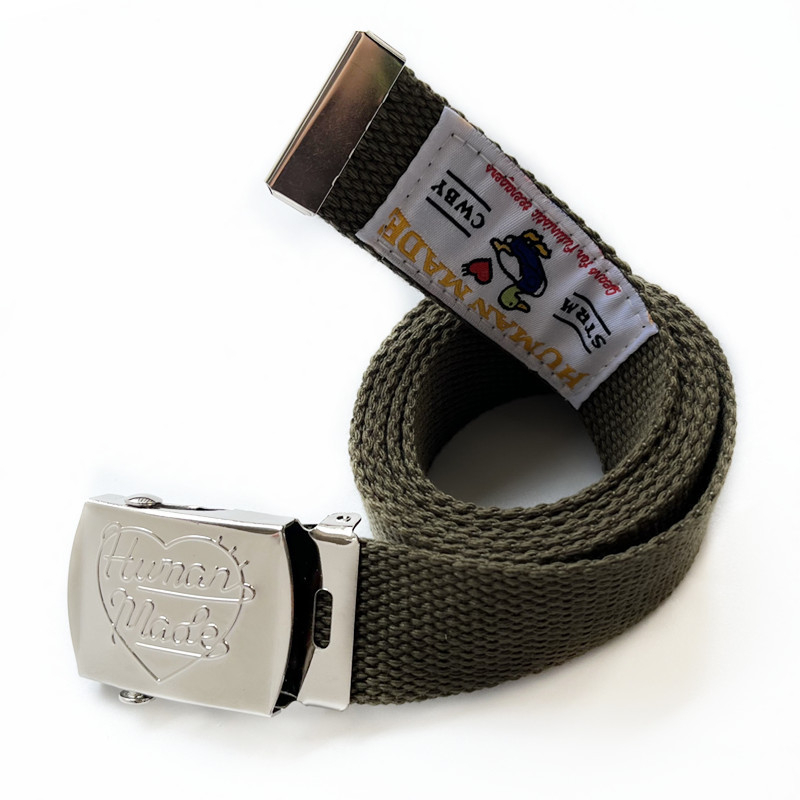 Platneni pojas s metalnom kopčom, motiv srce-patka, glatko kopčanje, širina 2-4 cm, japanski stil streetwear za muškarce i žene
