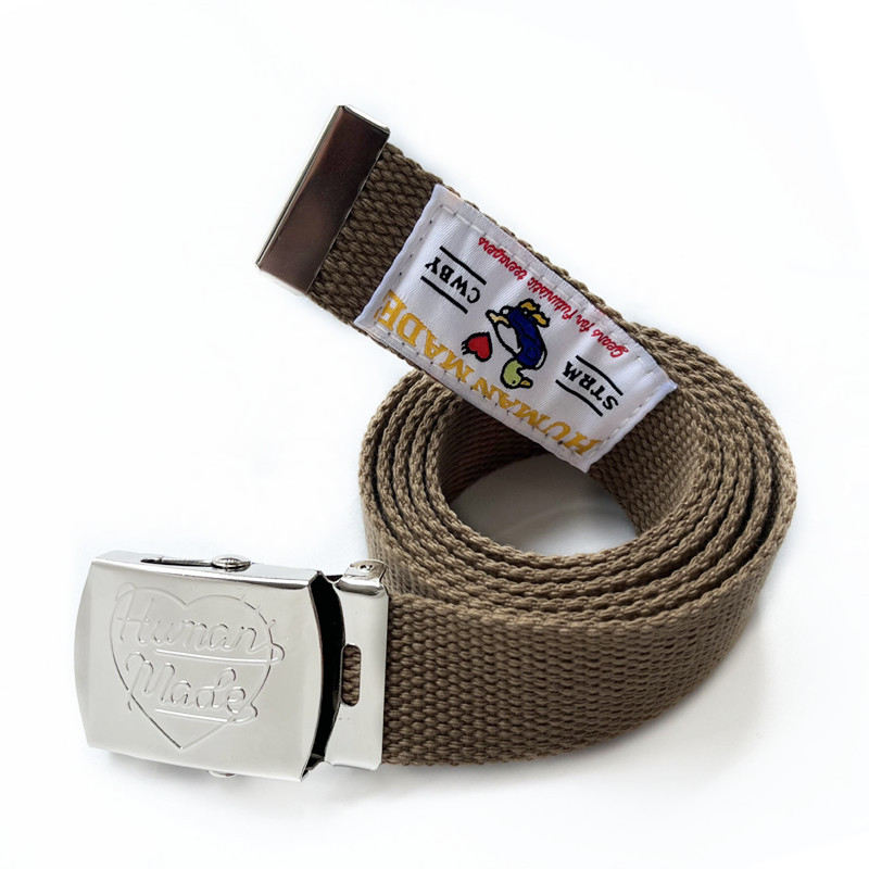 Platneni pojas s metalnom kopčom, motiv srce-patka, glatko kopčanje, širina 2-4 cm, japanski stil streetwear za muškarce i žene