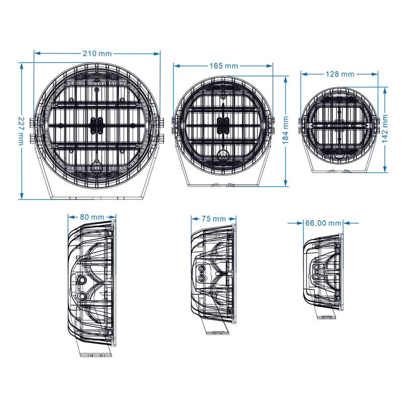 LED svjetlo za krov off-road vozila, SG15K-GB-D3; 60/100/200W; 6000lm; 10–30V; aluminijsko kućište