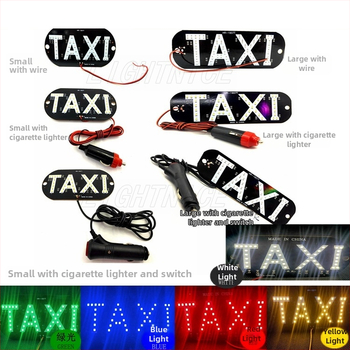 T-A-X-I LED dekorativni trak za krov automobila sa usisnom čašicom i indikatorom upaljača