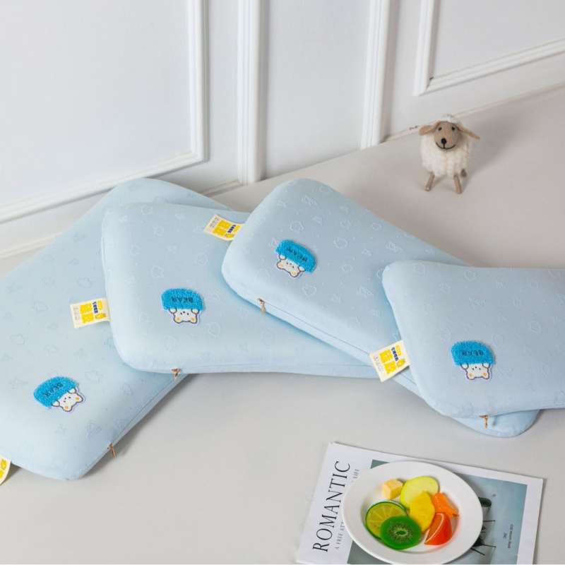 Βρεφικό μαξιλάρι σιλικόνης για διαμόρφωση, ορθογώνιο σχήμα, γέμισμα σιλικόνης, βαμβακερή κάλυψη, αναπνεόμενο