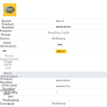 Lampă de plafon auto pentru interior, lampă de citit, telescopică, halogen 6W, cod 2AB 004 532-061