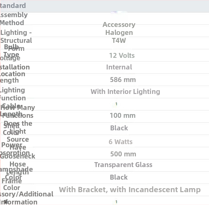Lampă de plafon auto pentru interior, lampă de citit, telescopică, halogen 6W, cod 2AB 004 532-061