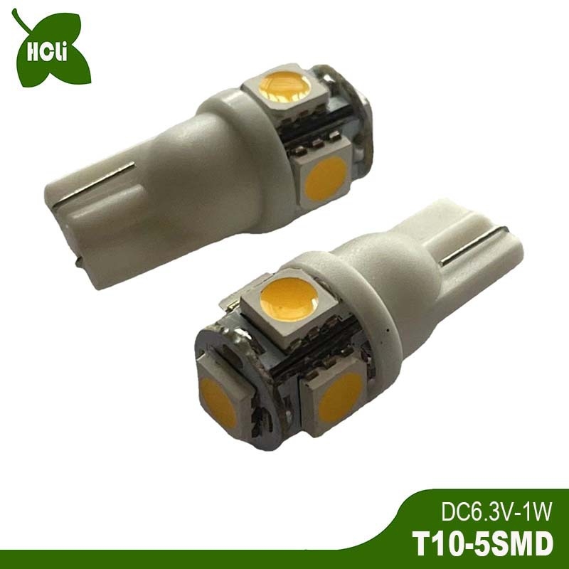 LED svjetlo za unutrašnjost automobila, model T10-5SMD, 5050 LED, 120-130 lm, DC 3-24V