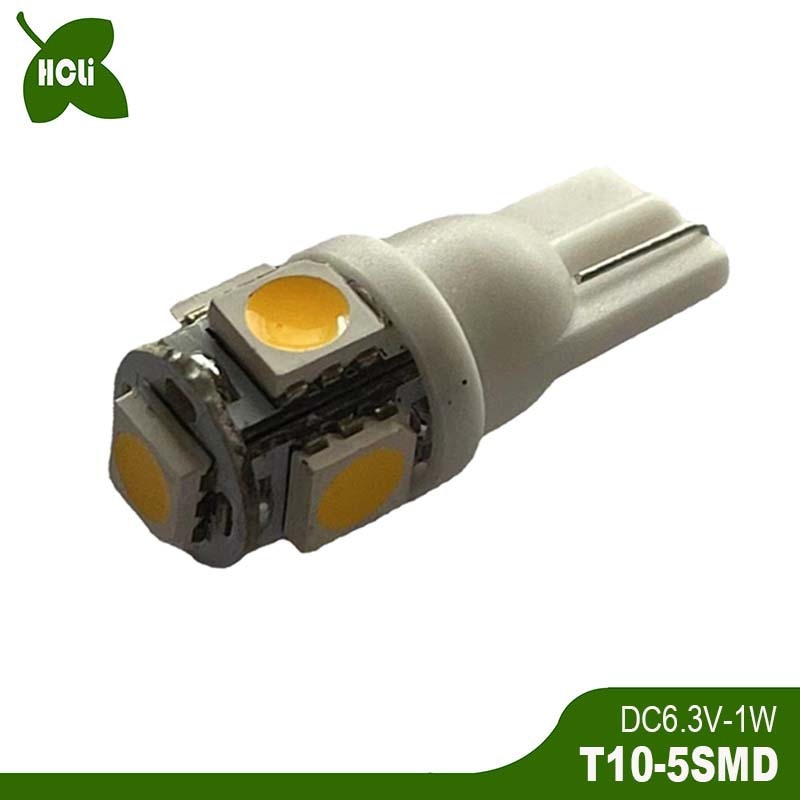 LED svjetlo za unutrašnjost automobila, model T10-5SMD, 5050 LED, 120-130 lm, DC 3-24V