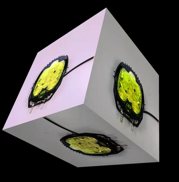 LED работна светлина с три страни, 90W, 8000 lm, 6000K, 12-80V, корпус от алуминиева сплав