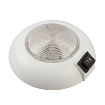NEWSUN RV LED stropna svjetiljka TK-TP013, 1.5W, 12/24V, LED F5, PC kućište, za RV, automobil, kamion i prikolicu