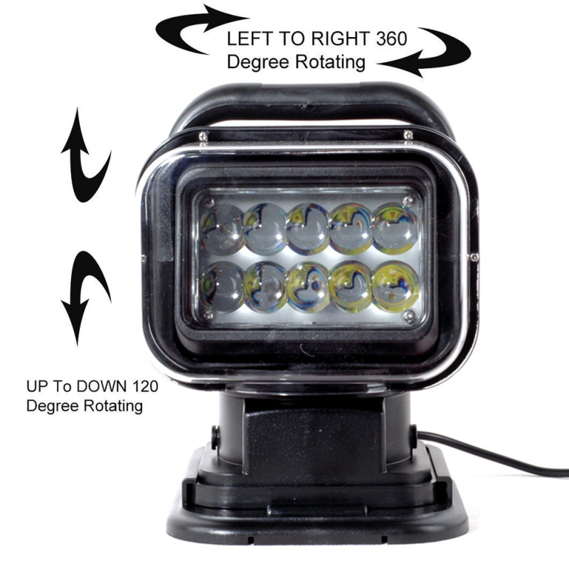 OH849-50W LED krovno svjetlo za vozilo, 12/24V, 50W, 4000 lm, IP67, 360° rotacija, bežični daljinski upravljač
