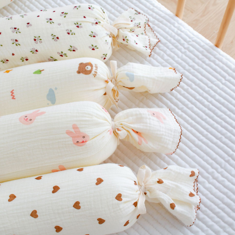 Dječji cilindrični jastuk u obliku bombona za udoban bočni san, crtani stil (materijal: gaža; dob: 1–3 godine; sezona: proljeće 2024)