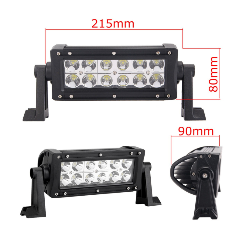 36W LED dvostruko reda Hummer stil duga LED traka za off-road vozila, 10-50V, 6500K, 2700 lm