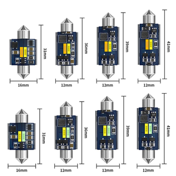 LED automobilno krovo svjetlo FT-1860-2WB-36MM, aluminij 6063, 3.6W, 364 lm, 10-18V, 6500K