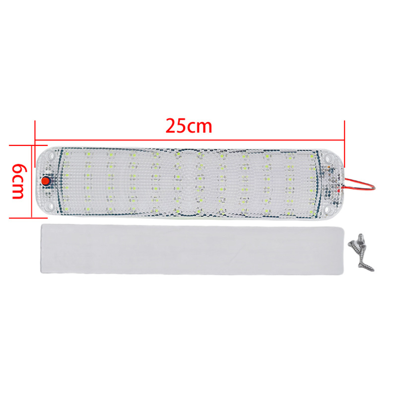 RV unutarnji LED panel rasvjete, tanak i jako svijetao za čitanje i kabinski krov, 12W, 12-80V, 800 lm, 6500K, 100000 h