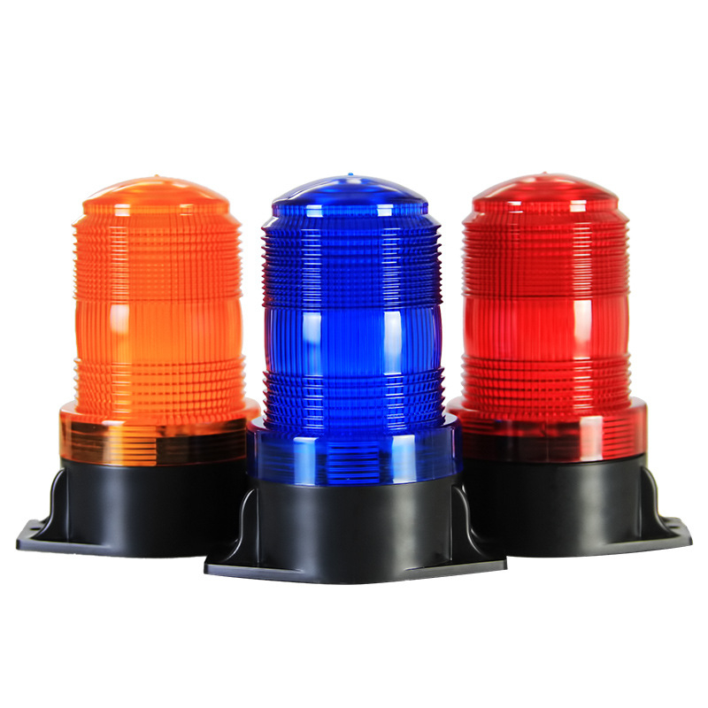 LED magnetsko svjetlo za upozorenje za vozila, za viličare i prometnu opremu, DC12V/DC24V, PC sjenilo + ABS baza, mogućnost prilagodbe