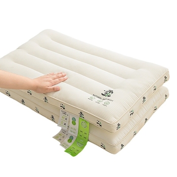 Μαξιλάρι λαιμού Panda - ορθογώνιο, γέμισμα 100% πολυεστερικές ίνες, πλεκτό ύφασμα, κατάλληλο για ένα άτομο ενήλικα, βάρος 0.55–1.0 kg.