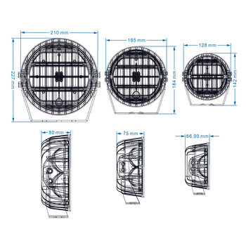 LED krovna svjetla za off-road vozilo s opcijama snage 60W/80W/180W, 6000LM, 12-30V DC, aluminijska legura
