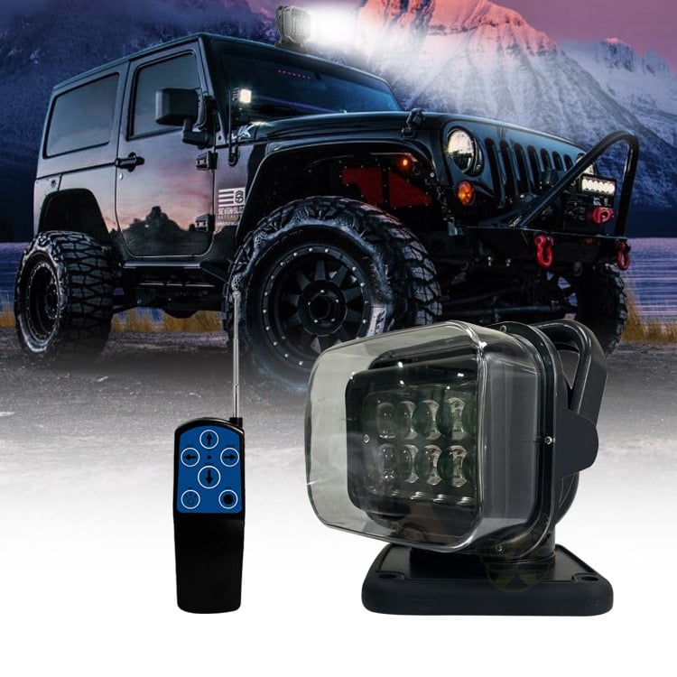 Lumină LED pentru plafonul mașinii, lampă cu telecomandă, 100W, 10000 lm, 9-32V, carcasă din aliaj de aluminiu
