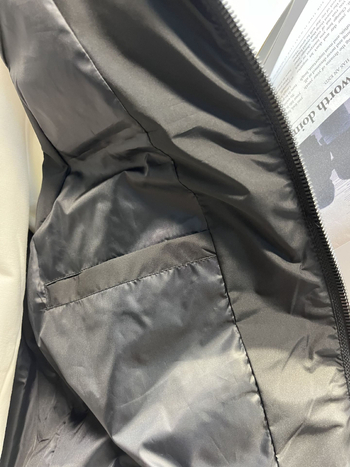 Down vesta s corduroy materijalom, labav kroj, zatvarač, 100% bijeli patka perje, punjenje 100–150 g
