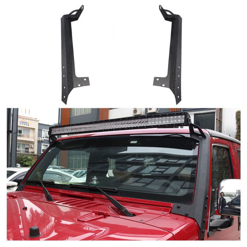 BJ40 40P LED traka za krovno svjetlo s držačem lampe na A-stupu i modificiranim projektorom na nosaču