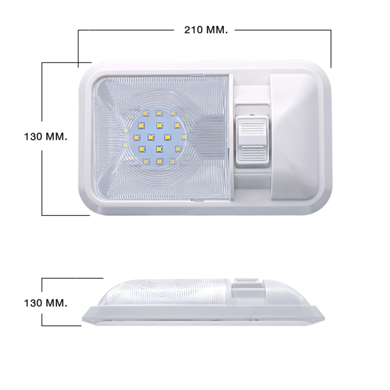 LED stropno svjetlo za RV, model Td–cw/nw, 12V, 2.7W, 2000 lm