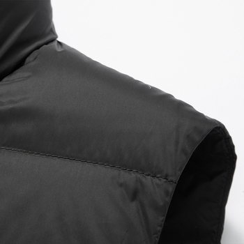 Zimski down prsluk sa stojećim ovratnikom, zatvarač, Nylon materijal