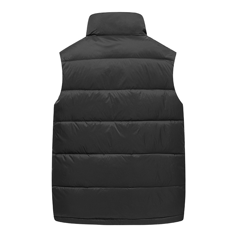 Zimski down prsluk sa stojećim ovratnikom, zatvarač, Nylon materijal