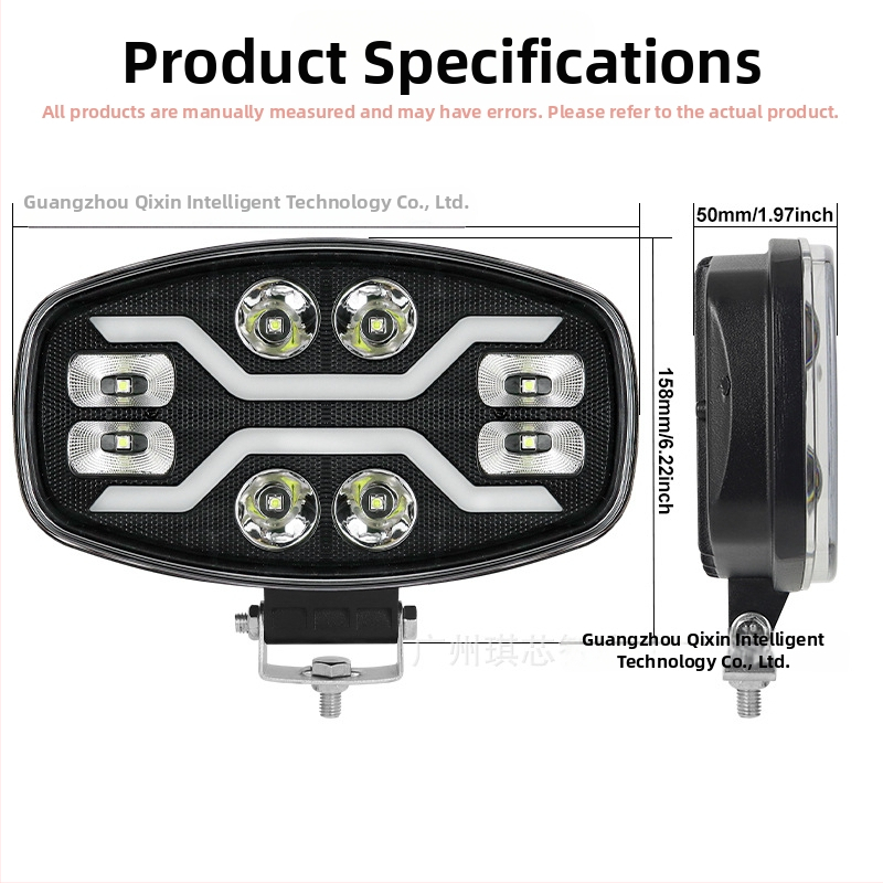 Kamionsko LED 68W 8000lm 10-60V Aluminijsko krovno LED svjetlo 8-LED Tip A