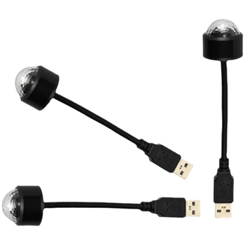 LED plafonieră pentru mașină - lampă de atmosferă activată vocal, model 12, 0.1 W, 5 V