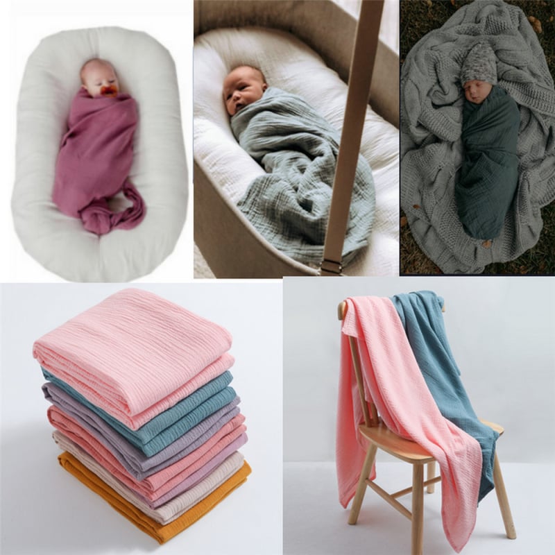 Zavojna deka od 100% pamuka – uzorak životinja/crtići/cvijeće, za novorođenčad (0–1 godina), cijelu godinu