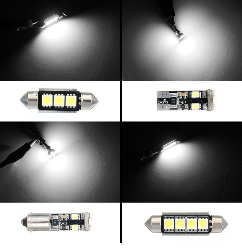 21-dijelni LED set za auto rasvjetu – uključuje T10 BA9S, dodatke 5050/1210, 12V, 6000K, parking svjetla i svjetla za čitanje
