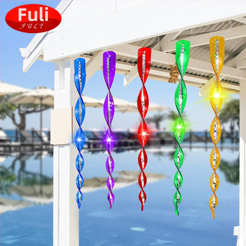 Štapići za odbranu ptica za balkon i vrt, materijal PS+PE, laserski spiralni dizajn, set od 10 komada