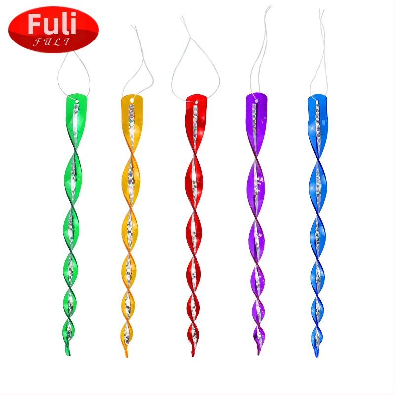 Štapići za odbranu ptica za balkon i vrt, materijal PS+PE, laserski spiralni dizajn, set od 10 komada