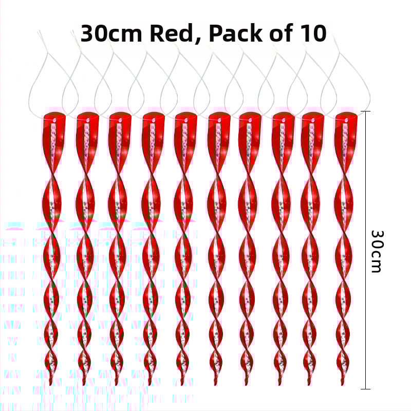 Štapići za odbranu ptica za balkon i vrt, materijal PS+PE, laserski spiralni dizajn, set od 10 komada