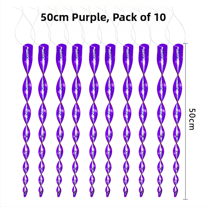 Štapići za odbranu ptica za balkon i vrt, materijal PS+PE, laserski spiralni dizajn, set od 10 komada