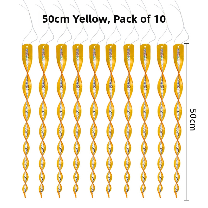 Štapići za odbranu ptica za balkon i vrt, materijal PS+PE, laserski spiralni dizajn, set od 10 komada