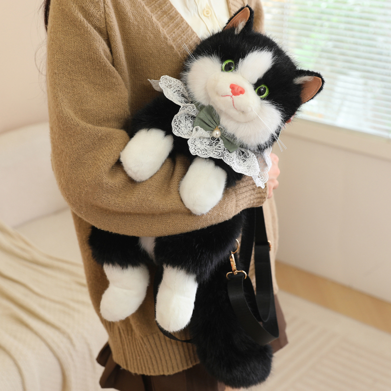 Plišani ruksak u obliku Rag-doll mačke, mijauče, za djecu 7–14 godina